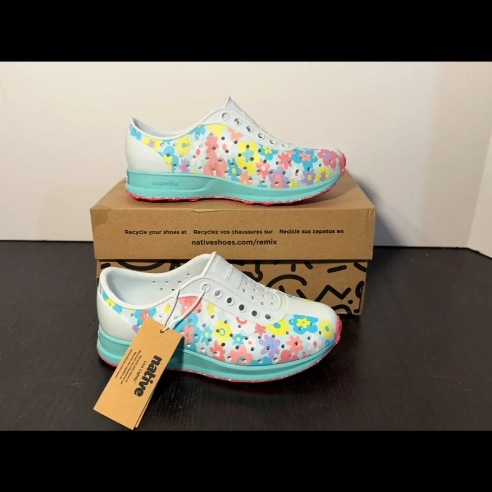 Native Robbie Sugarlite Print Shoes Multicolor Pastel Daisy Little Kids C11